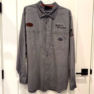 Harley Davidson long sleeve button up shirt 2XL